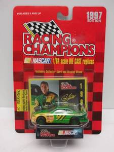 lot 542 image: Chad Little - #97 John Deere  Racing Champions 164 Scale Diecast with Collectible Card  1997 Edition