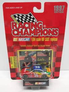 lot 546 image: Racing Champions 164 Scale Diecast with Collectible Card & Stand  1997 Edition  #36 Derrike Cope