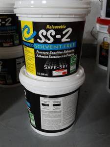 lot 2780 image: CHAPCO  Safe-Set 2 Pressure Sensitive Carpet Tile Adhesive (Releasable) Quart, Qty 2