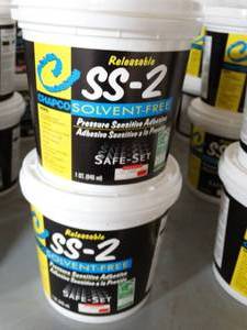 lot 2784 image: CHAPCO  Safe-Set 2 Pressure Sensitive Carpet Tile Adhesive (Releasable) Quart, Qty 2