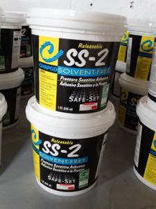 lot 2785 image: CHAPCO  Safe-Set 2 Pressure Sensitive Carpet Tile Adhesive (Releasable) Quart, Qty 2