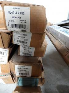 lot 2705 image: Flexco 047 Viscaya Palm 4 Vinyl Cove Molding, Approx 127 Pieces
