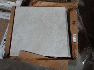 lot 2732 image: Florida Tile Renaissance 18 x 18 Grigio, Approx 21 Pieces