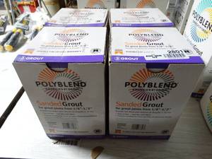 lot 2801 image: Polyblend #548 Surf Green 7 lb. Sanded Grout, Qty 4