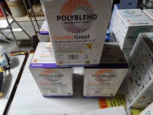 lot 2802 image: Polyblend #101 Quartz 7 lb. Sanded Grout, Qty 3