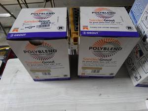 lot 2803 image: Polyblend #156 Fawn 7 lb. Sanded Grout, Qty 2