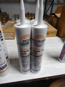 lot 2822 image: Lot of 4 Polyblend #180 Sandstone 10.5 oz. Sanded Ceramic Tile Caulk