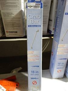 lot 2826 image: Medline knurled Chrome Grab Bar 16 inches