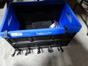 lot 2863 image: Sturdy Plastic Crate with Contents