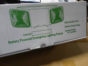 lot 2974 image: Battery Powered Emergency Lighting Fixture