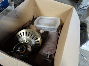 lot 8960 image: Ceiling Light Fixture with Glass Shades