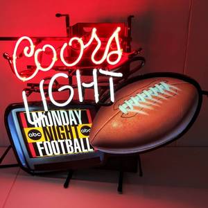 lot 100 image: Coors Light Monday Night Football Neon w Interchangeable College Football
