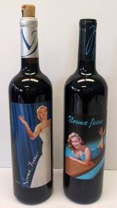 lot 9546 image: 2 Full Bottles of Norma Jean Collectible Merlot  2010 & 2011