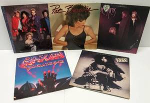 lot 9571 image: 5 Vintage Albums  Pat Benatar, Heart, Stevie Nicks, & More