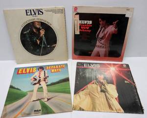 lot 9586 image: 4 Vintage Elvis Presley Albums  Frankie & Johnny, Separate Ways & Others