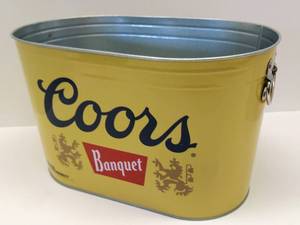 lot 94 image: Oval Shaped Coors Metal Ice Bucket  2001