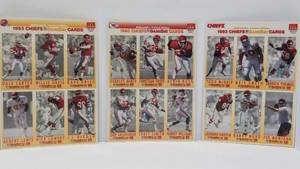 lot 91 image: Another Set McDonalds Limited Edition  1993 Chiefs Game Day Cards  Complete Set Sheet 1, 2, & 3