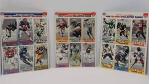 lot 92 image: NFL 1993 Game Day Collector Cards from McDonalds  Limited Edition Complete 3 Sheet Set