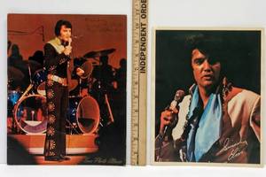 lot 9587 image: Elvis Presley tour Photo Album (Wichita 1972 is Wrote) & Photo Advertisement for Record