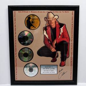 lot 9595 image: From Alan Jackson to KZSN for 5 Years & 16 No. 1 Hits  Signed Wall Hanging