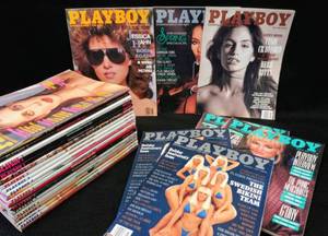 lot 9630 image: 1980s, 90s & 2000s Playboy Magazines  Lot of 26