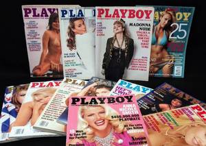 lot 9632 image: 12 Vintage Playboy Magazines