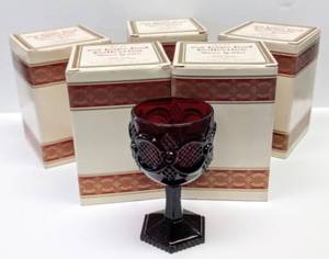 lot 9668 image: Vintage Avon Cape Cod Collection Water Goblets  Lot of 5