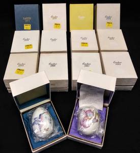 lot 9674 image: Noritake Bone China Easter Egg Collection 1971-1982