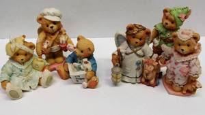 lot 9679 image: 6 Vintage Cherished Teddies Figurines  1994 & 1995  One Is Signed