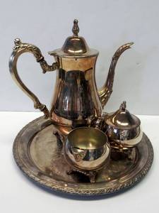 lot 205 image: Oneida Silver Plate Coffee Serving Set
