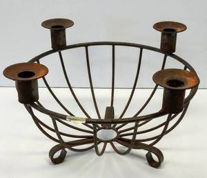 lot 9700 image: Ornate Metal Candle Holder