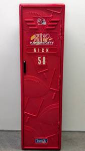 lot 109 image: 4 ft. Tall  Plastic Kansas City Chiefs Storage Locker