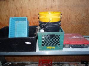 lot 3395 image: Plastic containers & buckets.