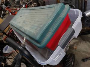 lot 3496 image: 2 Plastic totes.