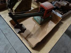 lot 3568 image: Antique metal toy- crane