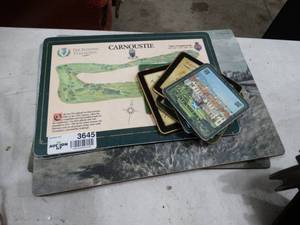 lot 3645 image: Golf placemats & coasters