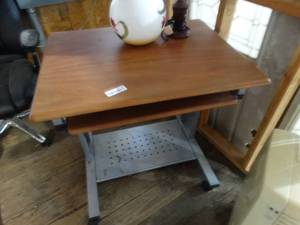 lot 3728 image: Small mobile desk w keyboard slide