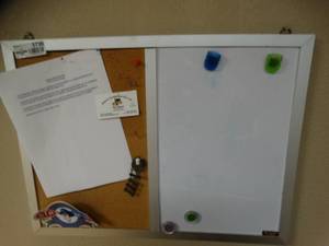 lot 3736 image: Cork boarddry erase board