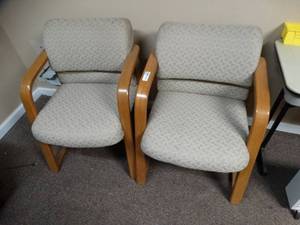 lot 3743 image: 2 office waiting room chairs