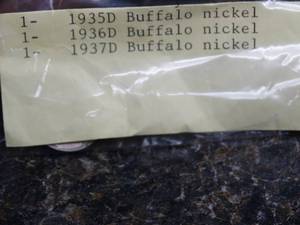 lot 3762 image: 1935D, 1936D, 1937D Buffalo nickels