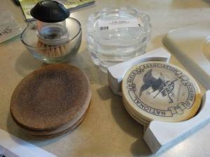 lot 1 image: Lot of various coasters