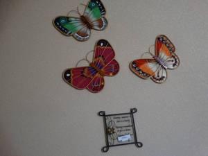 lot 37 image: Butterfly wall decor