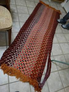 lot 39 image: Braided handmade rug from 60s