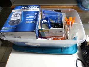 lot 81 image: Diabetic supplies