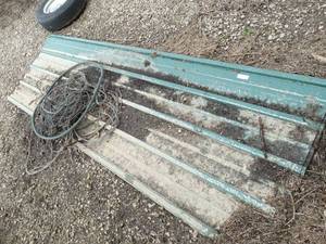 lot 93 image: Lot of various barn metal siding