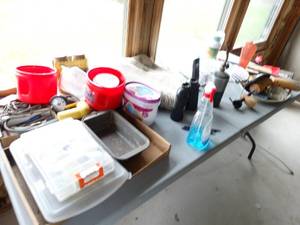 lot 102 image: Large lot of misc items on table