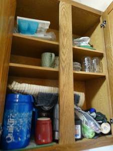 lot 137 image: Lot of misc in cabinet