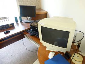 lot 176 image: Printer monitor briefcase & misc.