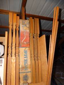 lot 208 image: Wood bollards, duct pipe. & lots of misc.