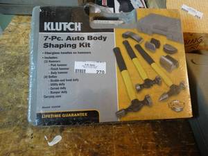 lot 270 image: Klutch 7-pc auto body shaping kit- New